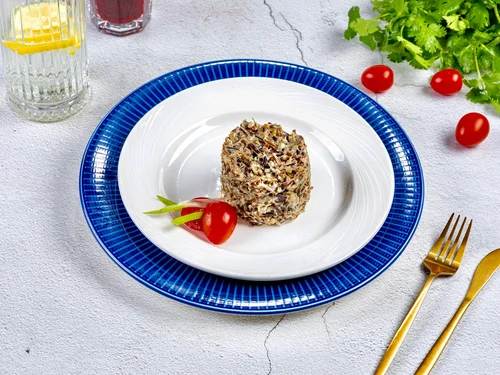 Дикий рис со сливками и чесноком