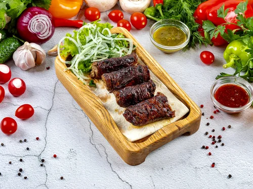 Печень баранья в жировой сетке