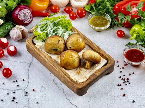 Шампиньоны гриль